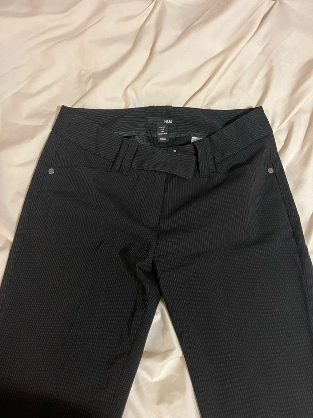 H&M Women’s Black Pinstriped Dress Pants